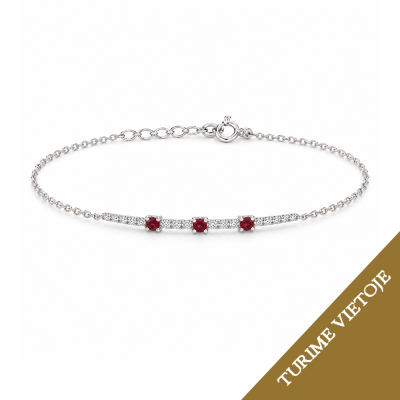 Apyrankė su rubinais "Doriana" 0,06 ct