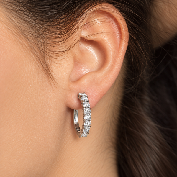 Auskarai su briliantais "Hoop" 0,61 ct