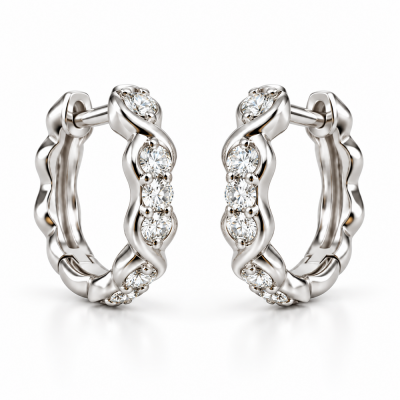 Auskarai su briliantais "Airra" 0,18 ct
