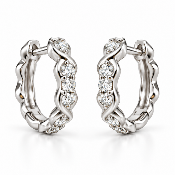 Auskarai su briliantais "Airra" 0,18 ct
