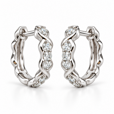 Auskarai su briliantais "Airra" 0,18 ct