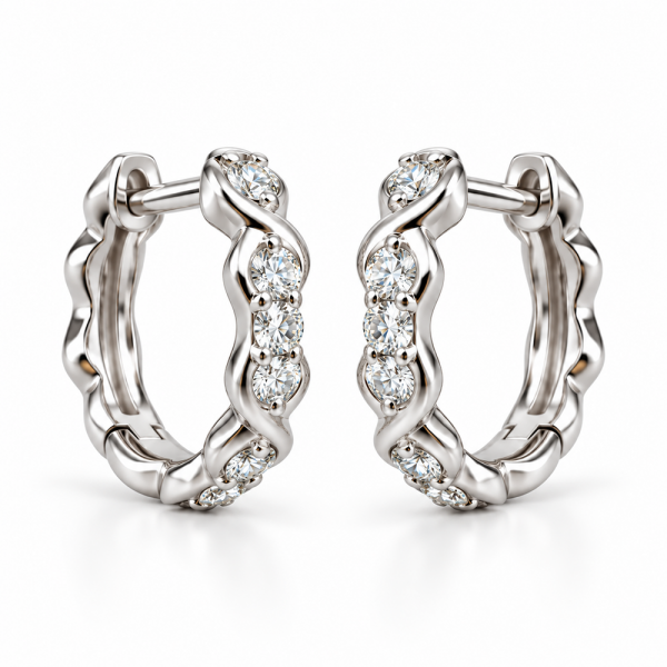 Auskarai su briliantais "Airra" 0,18 ct