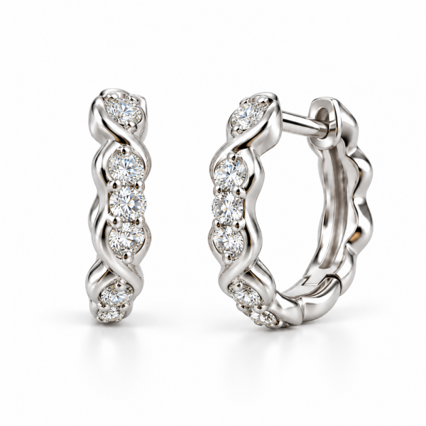 Auskarai su briliantais "Airra" 0,18 ct