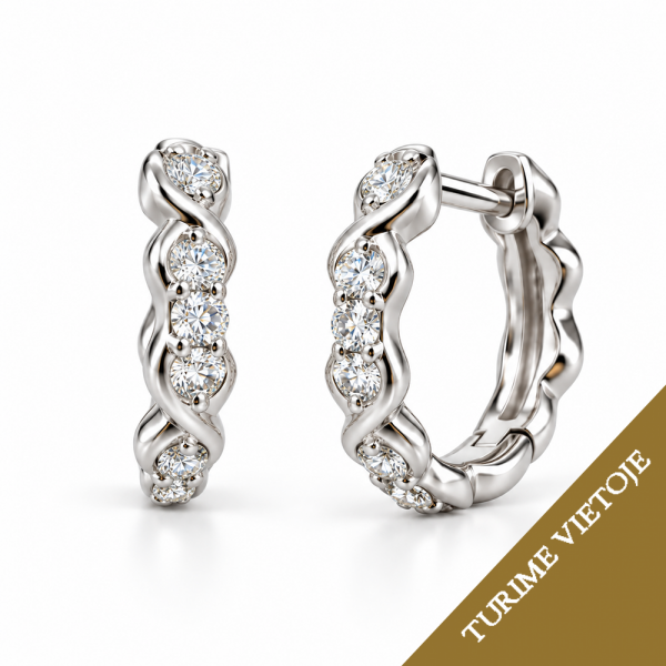 Auskarai su briliantais "Airra" 0,18 ct