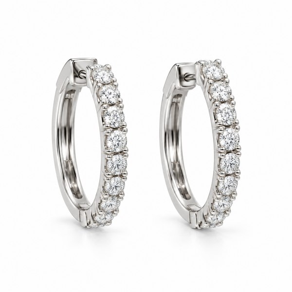 Auskarai su briliantais "Hoop" 0,61 ct