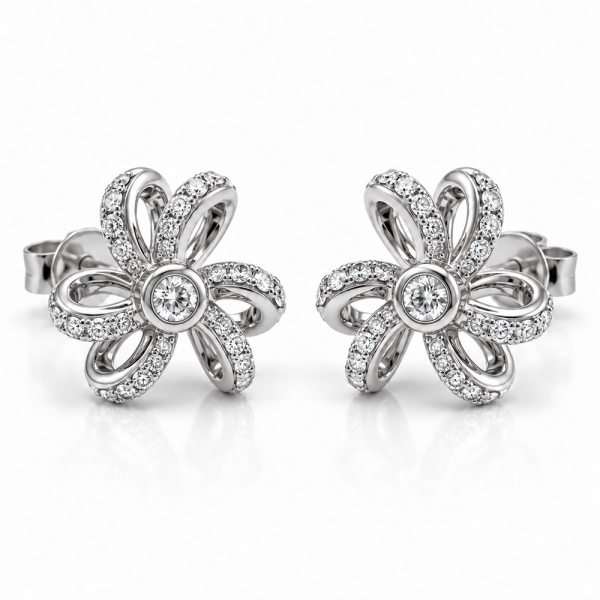 Auskarai su briliantais "Fiorella" 0,22 ct