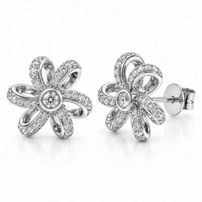 Auskarai su briliantais "Fiorella" 0,22 ct