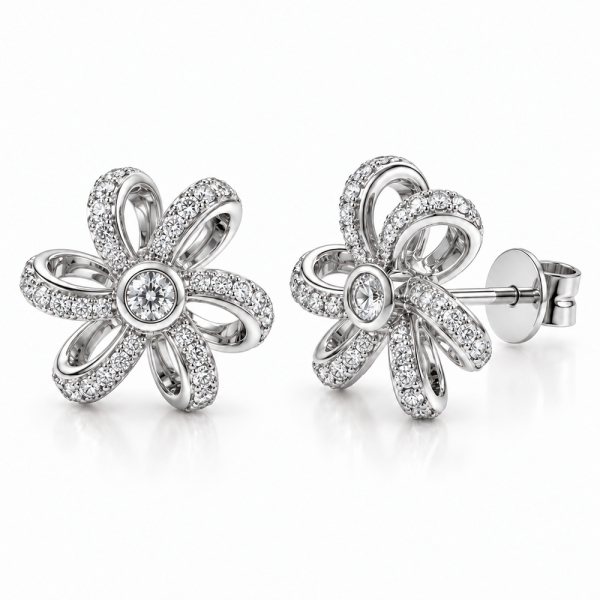 Auskarai su briliantais "Fiorella" 0,22 ct