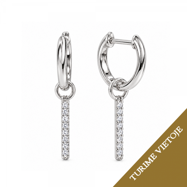 Auskarai su briliantais "Hoshi" 0,05 ct