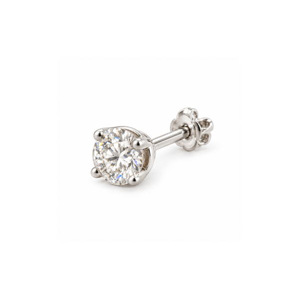0,09 ct auskaras (1 vnt.) su briliantu "Elaris"