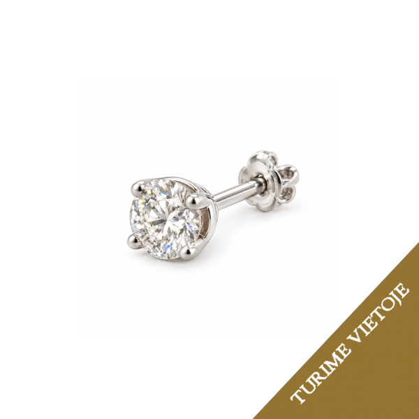 0,09 ct auskaras (1 vnt.) su briliantu "Elaris"