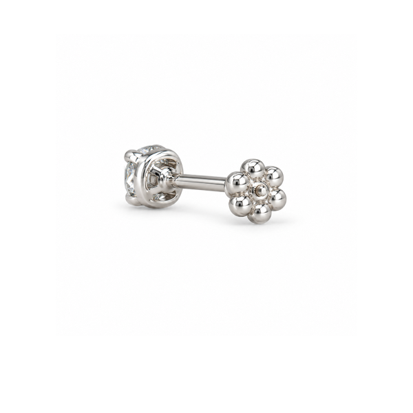 0,09 ct auskaras (1 vnt.) su briliantu "Elaris"