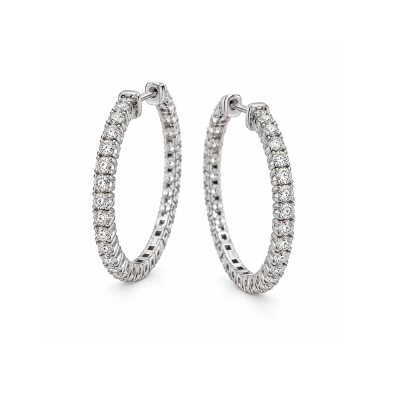 Auskarai su briliantais "Hoop" 2,03 ct