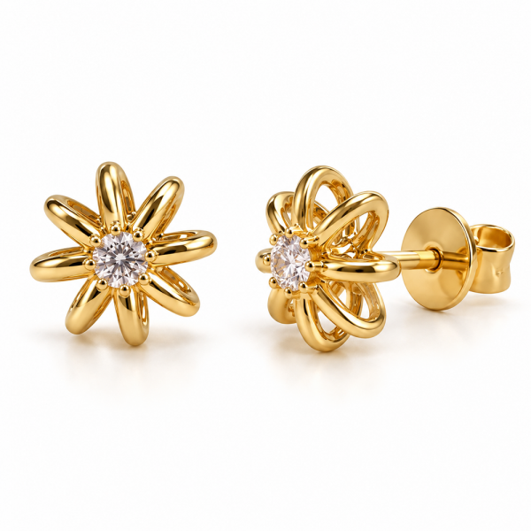 Auskarai su briliantais "Neria" 0,09 ct