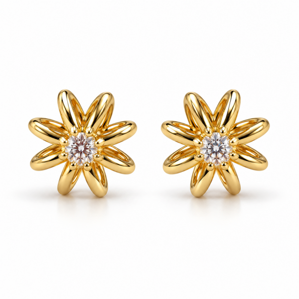 Auskarai su briliantais "Neria" 0,09 ct