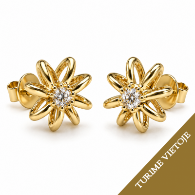 Auskarai su briliantais "Neria" 0,09 ct