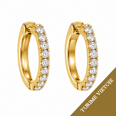 Auskarai su briliantais "Isara" 0,24 ct