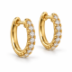 Auskarai su briliantais "Hoop Pave" 0,29 ct
