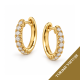 Auskarai su briliantais "Hoop Pave" 0,29 ct