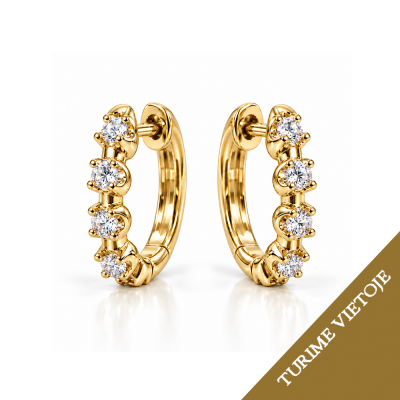 Auskarai su briliantais "Esteri" 0,13 ct