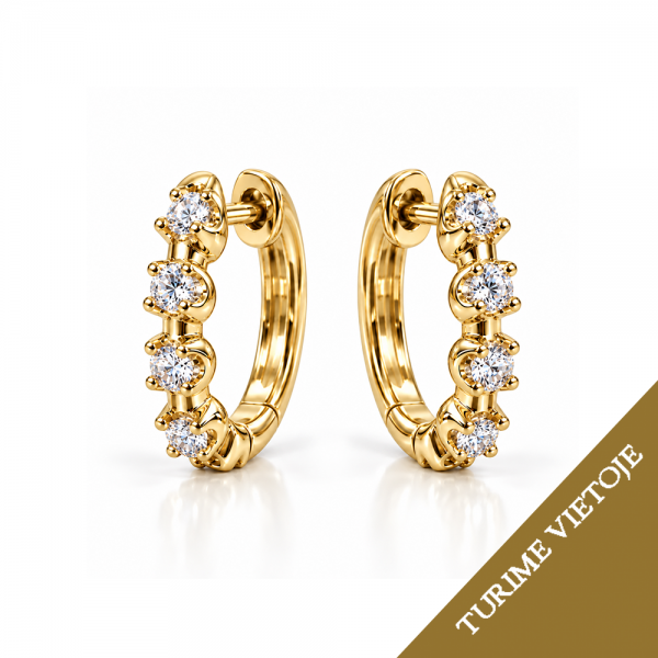 Auskarai su briliantais "Esteri" 0,13 ct
