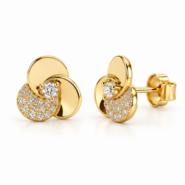 Auskarai su briliantais "Noor" 0,12 ct