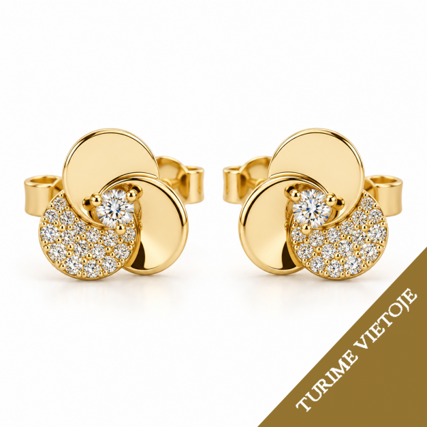 Auskarai su briliantais "Noor" 0,12 ct