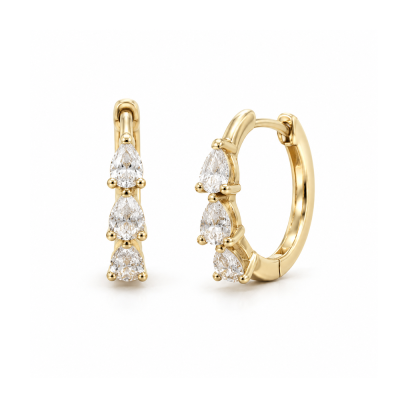 Auskarai su briliantais "Eirene" 0,46 ct