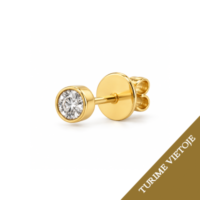 0,05 ct auskaras (1 vnt.) su briliantu "Sertie"