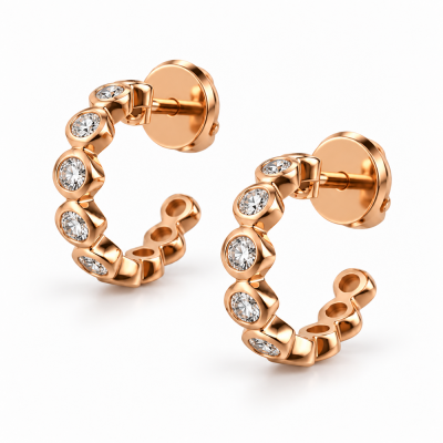 Auskarai su briliantais "Lior" 0,14 ct