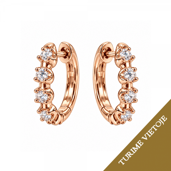 Auskarai su briliantais "Esteri" 0,13 ct