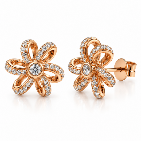 Auskarai su briliantais "Fiorella" 0,22 ct