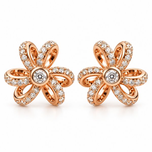 Auskarai su briliantais "Fiorella" 0,22 ct