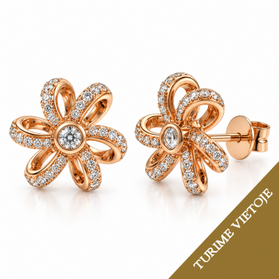 Auskarai su briliantais "Fiorella" 0,22 ct