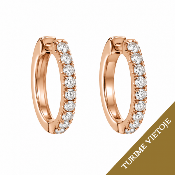 Auskarai su briliantais "Isara" 0,24 ct