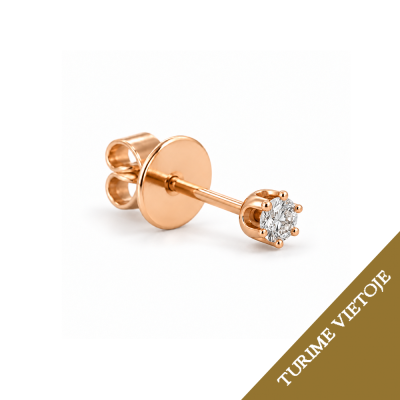 0,03 ct auskaras (1 vnt.) su briliantu "Esile"
