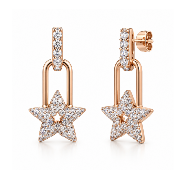 Auskarai su briliantais "Estera" 0,32 ct