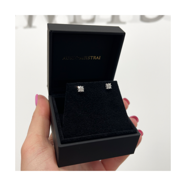 0,16 ct auskarai su briliantais "Princess"