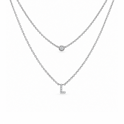 Koljė su raide "L" 0,05 ct