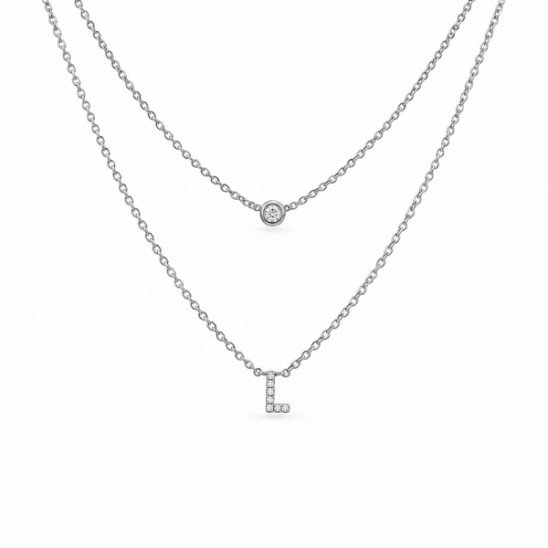 Koljė su raide "L" 0,05 ct
