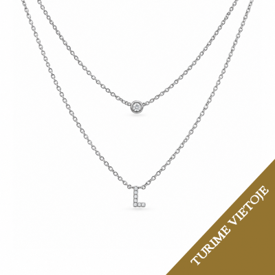 Koljė su raide "L" 0,05 ct
