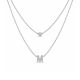 Koljė su raide "M" 0,08 ct
