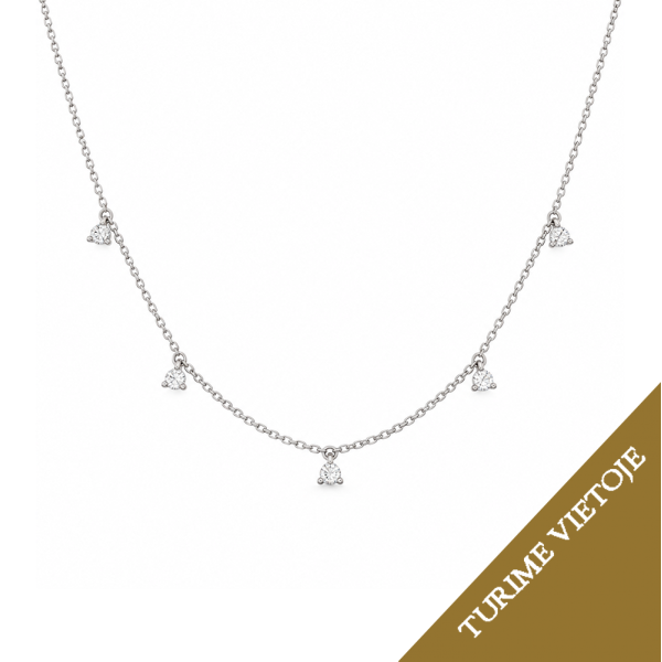 Koljė su briliantu "Averse" 0,29 ct