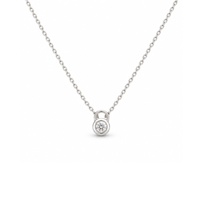 Koljė su briliantu "Verrou" 0,08 ct