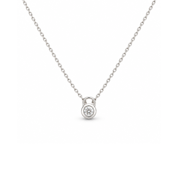 Koljė su briliantu "Verrou" 0,08 ct