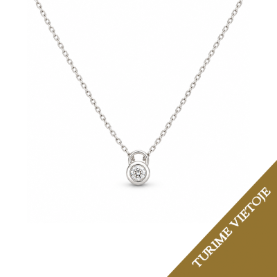Koljė su briliantu "Verrou" 0,08 ct