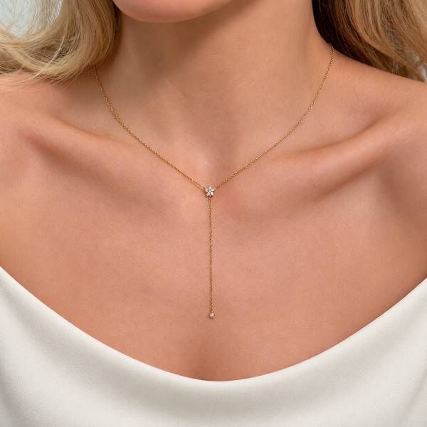 Koljė su briliantais "Fiorita" 0,13 ct