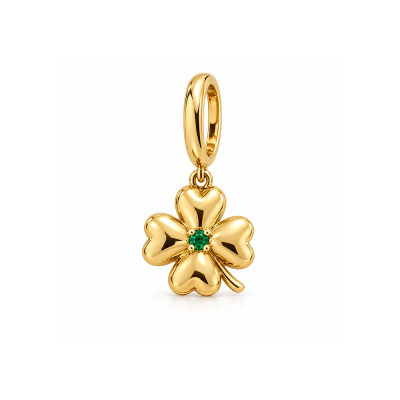 Pakabukas su smaragdu "Chance" 0,01 ct