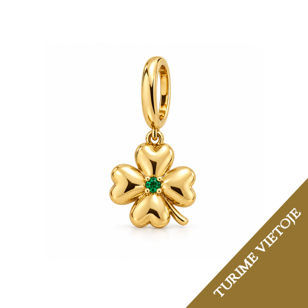 Pakabukas su smaragdu "Chance" 0,01 ct