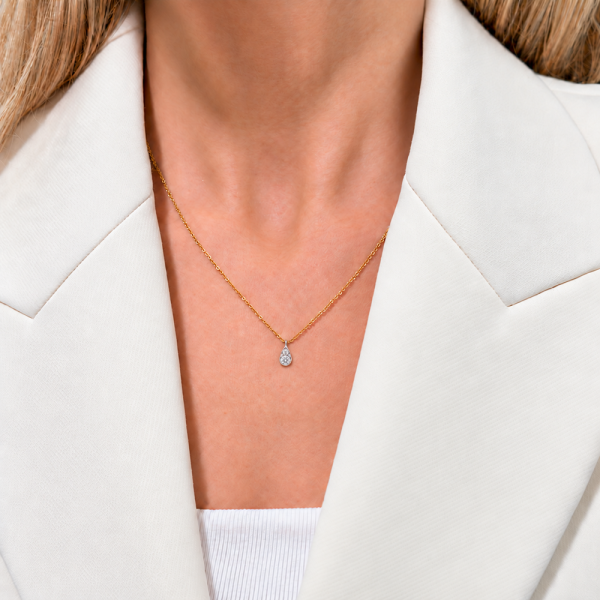 Koljė su briliantais "Stilla" 0,13 ct